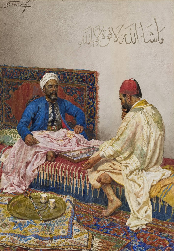 История игры нарды и ее происхождение - арабы за игрой в нарды